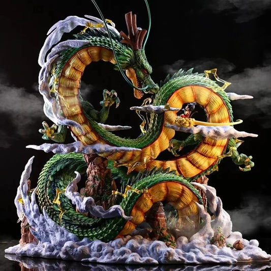 24cm Dragon Ball Anime Figure Shenron Figure Goku And Shenron Figurine Model Pvc Doll Collection Toy