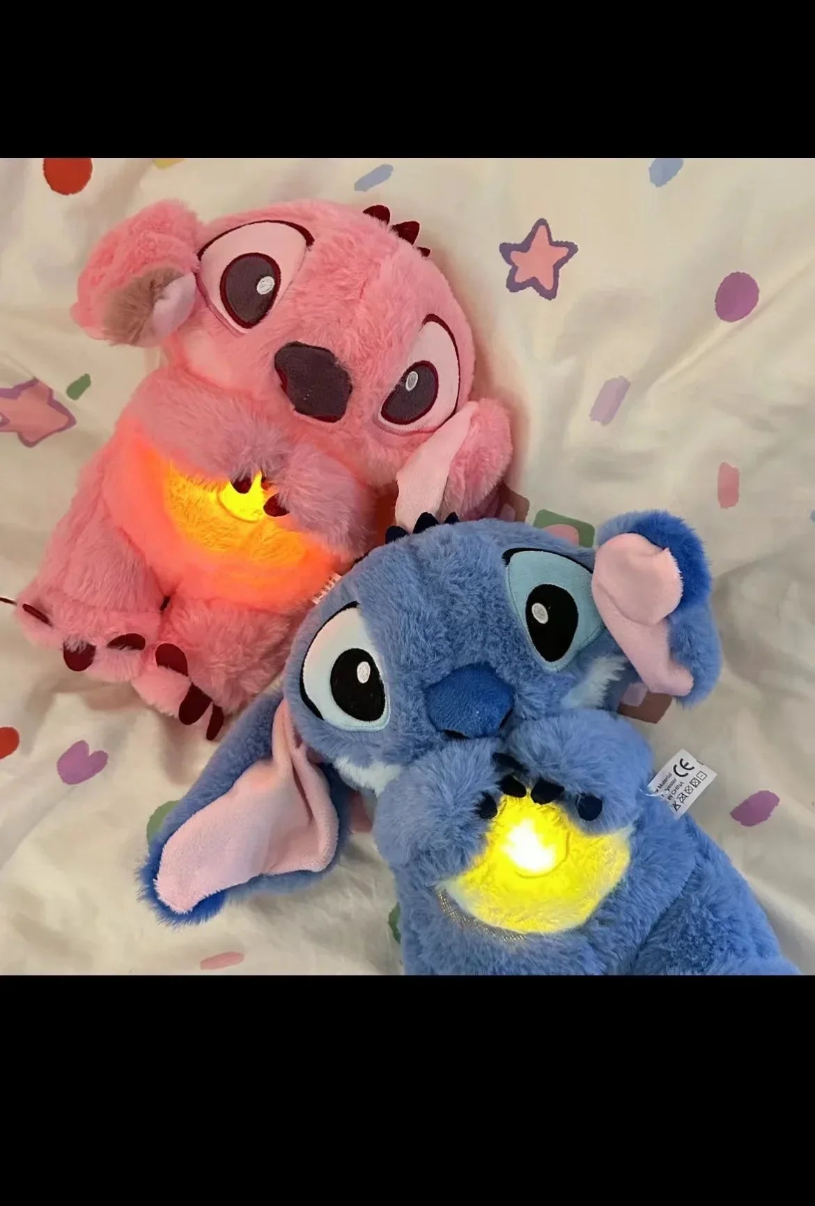 Stitch Anime Plush Doll With Lighting Music Airbag Kawaii Toy Baby
