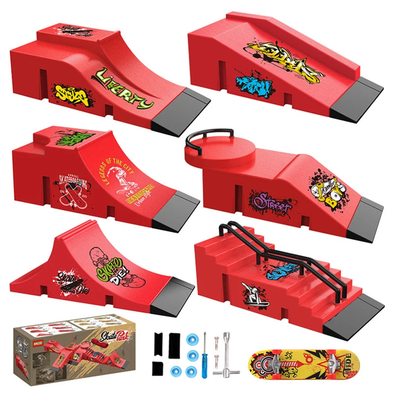 Children Finger Sports Toys Finger Skateboard Game Park Site Set Gift Toys