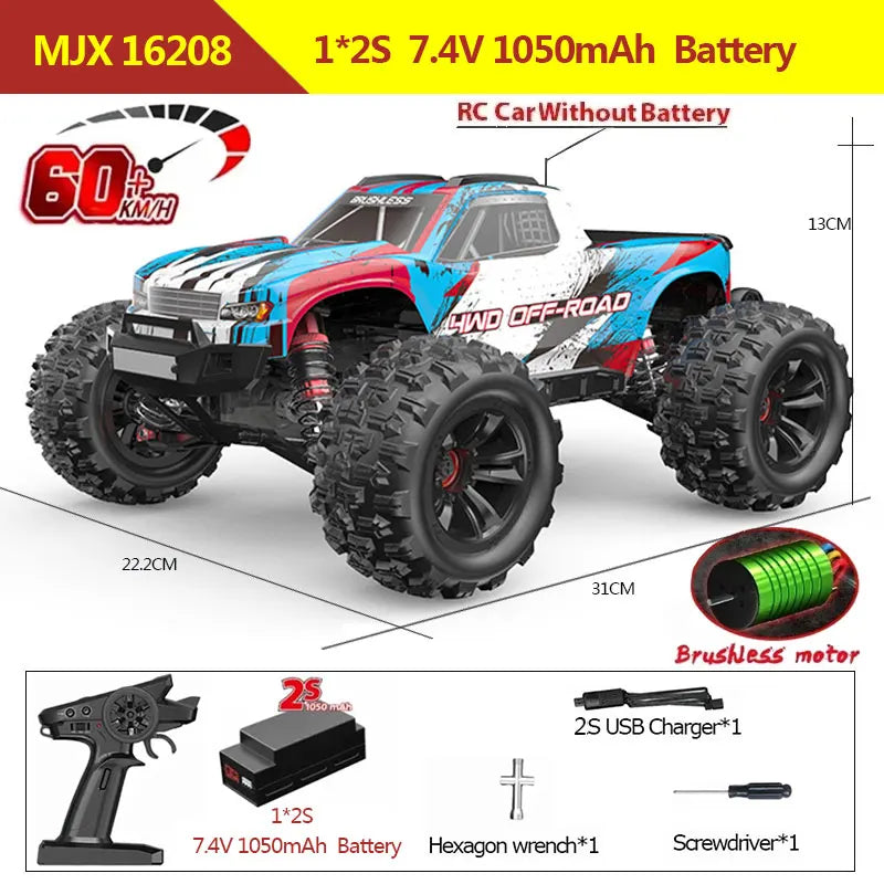 Hyper Go MJX 4WD RC Car 70KM/H Brushless  RC Racing Car Remote Control Cars Off-Road Truck Toys