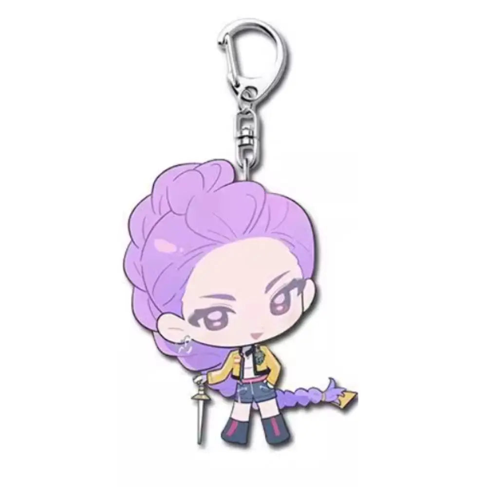 Demon Hunters Kpop Rumi Mira Zoey Keychain Cosplay Men Women Group Idol Props Anime Jewelry Gifts Halloween Costume Accessories