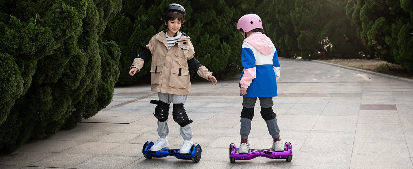 RCB Hoverboards for kids, 6.5 Inch Two-Wheel Self Balancing Electric Scooter with Bluetooth Speaker, LED Lights, Great Gift