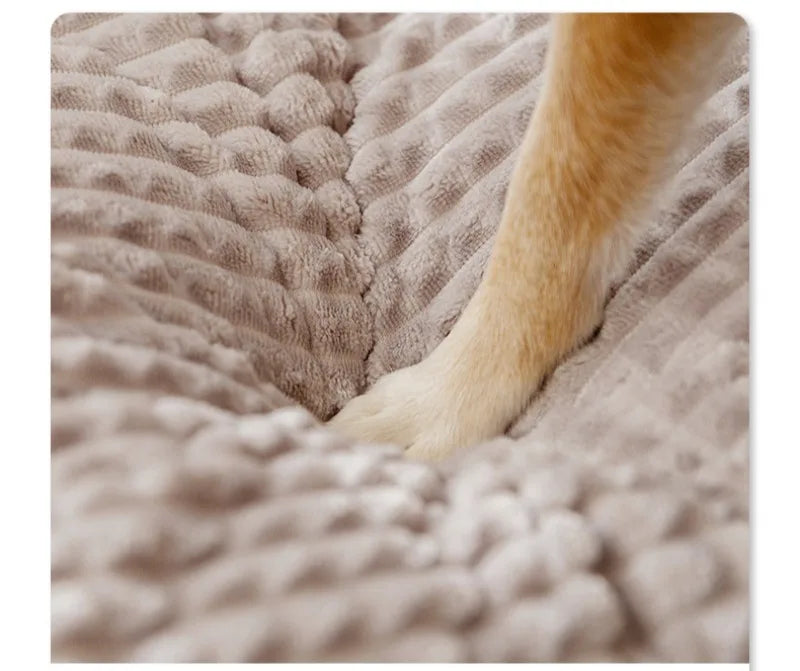 Dog Cat House Warm Thick Shape Plush Cushion Pet Washable Soft Dog Beds Mats