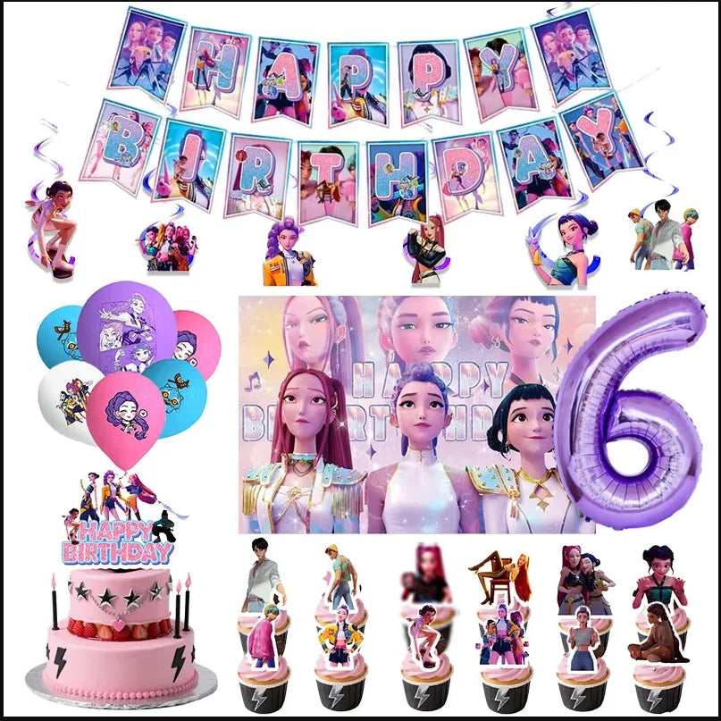 Kpop Demon Hunter Birthday Gift Bag Paper Box Party Favors Goodie Filler Candy Box Storage Party Supplies