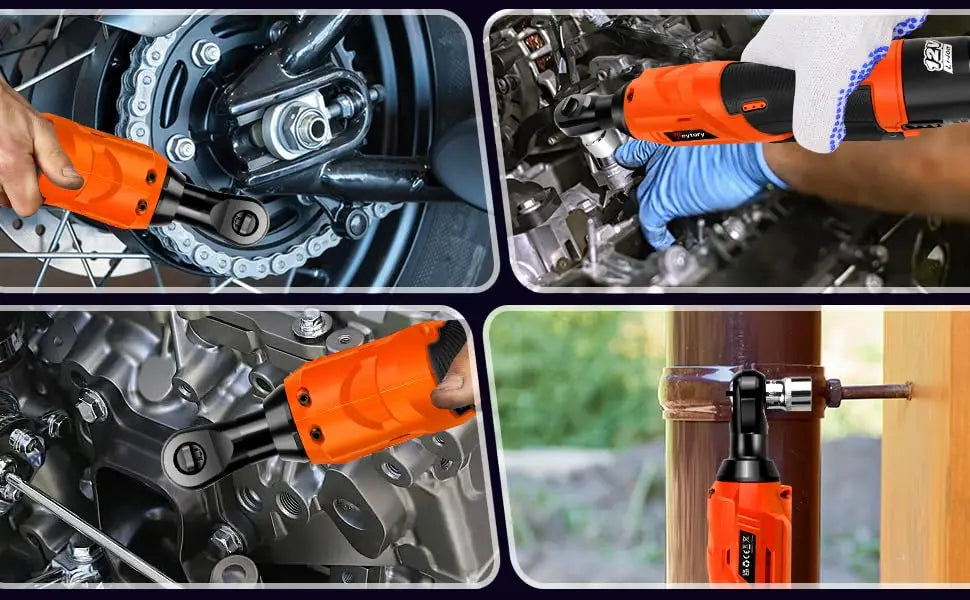 3/8’ 12 V Extended Cordless Ratchet for Car Repair, DIY Work, Automotive