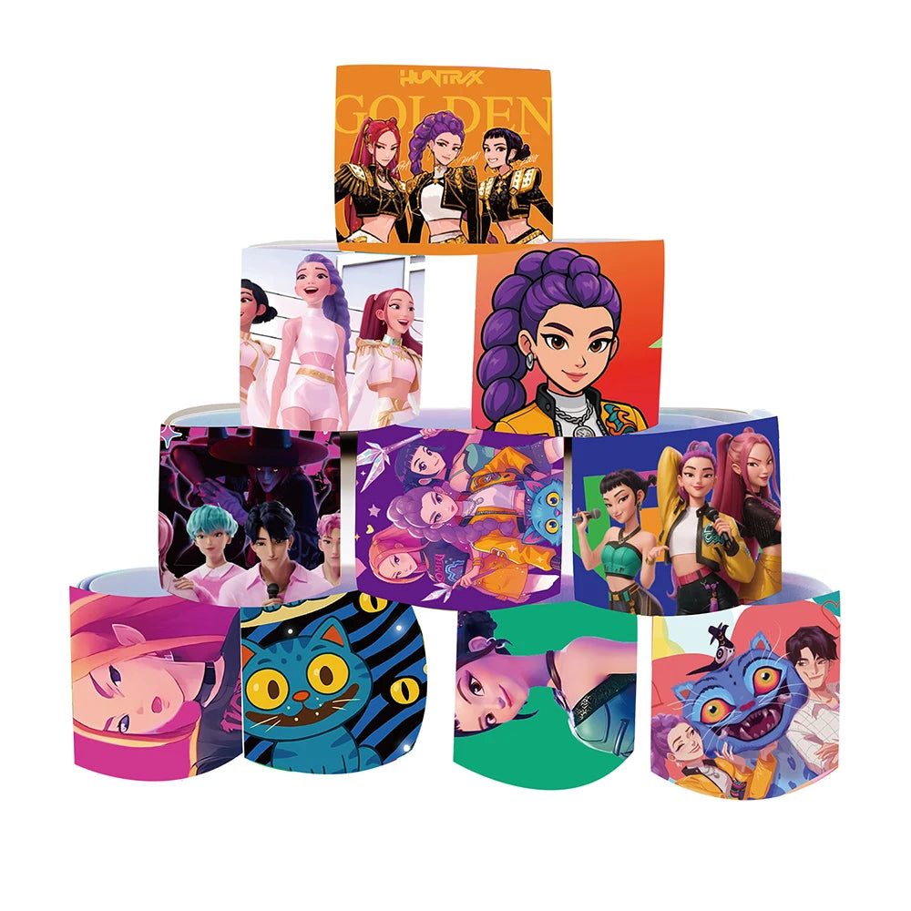 12/24/36/48pcs K-POP Demon Hunters Slap Bracelets Birthday Party Favors Gift Bag Christmas Stocking Fillers