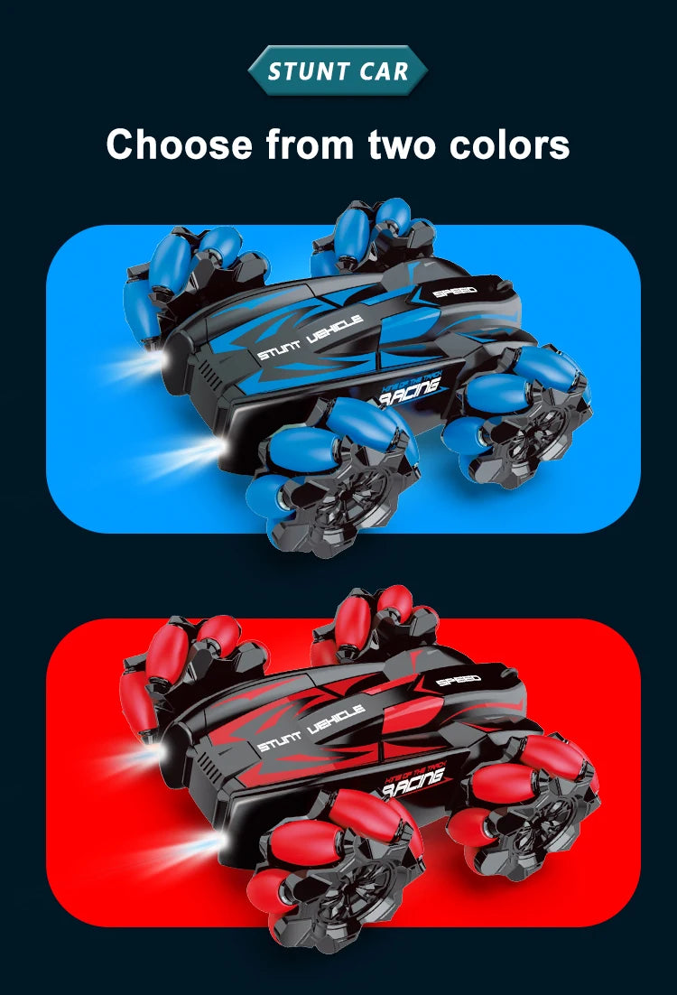 F1 RC Drift Car With Music Led Lights 2.4G Glove Gesture Radio Remote Control Spray Stunt Cars