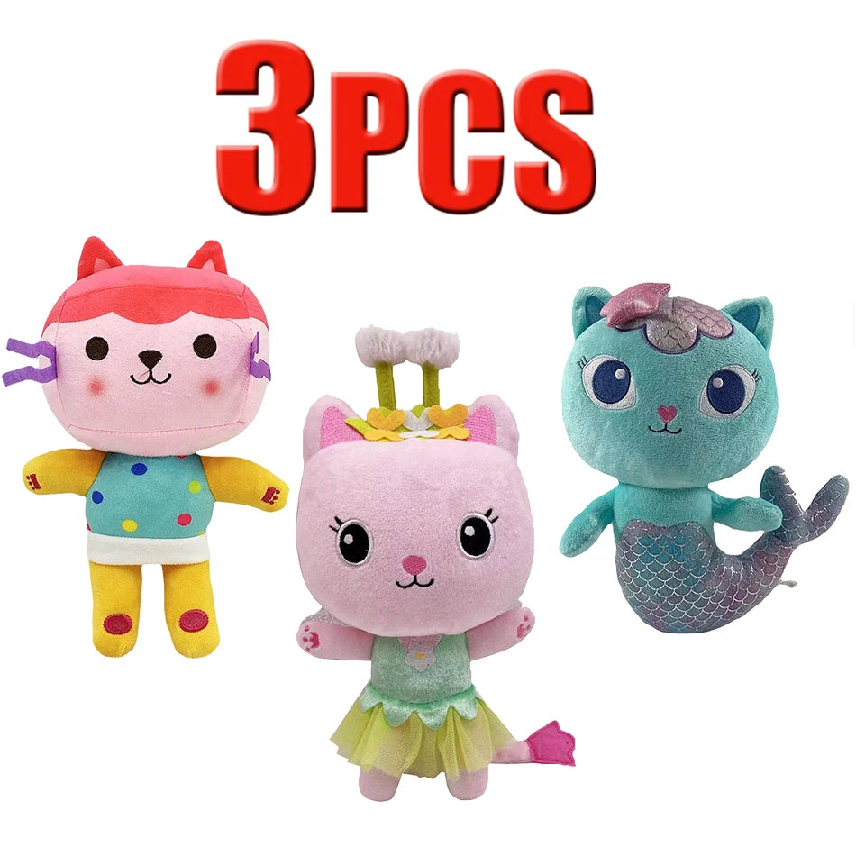 25cm 7-piece Gabby Doll House Plush Toy Perfect Kids Christmas Gift