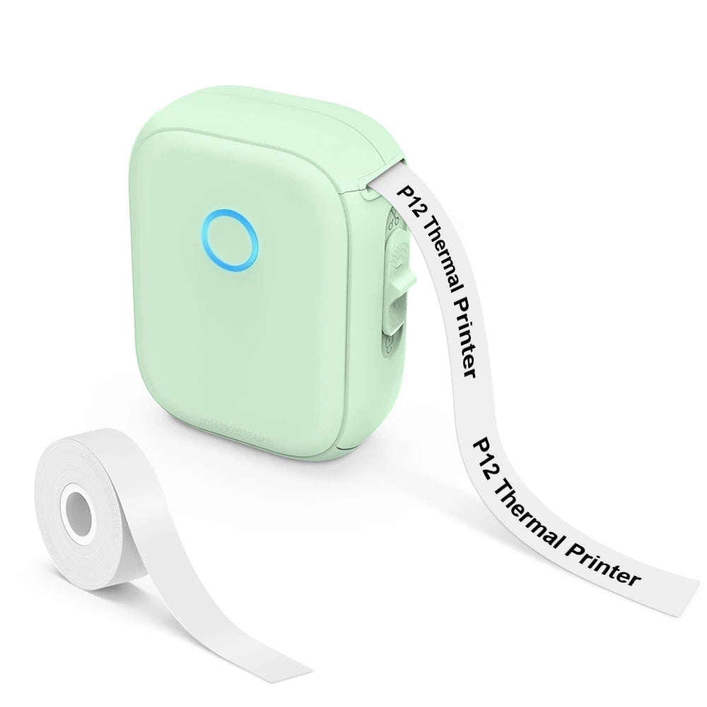 Portable Mini Printer Thermal Printer Adhesive Sticker Labelling Machine P12