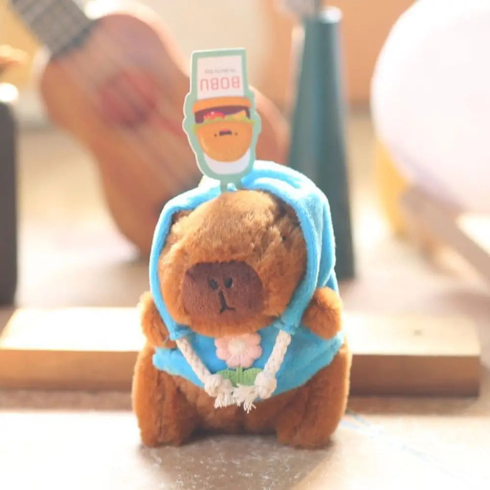 Cute Capybara Plush Toy Hoodie with Wings Simulation Doll Small Size Stuffed Animals