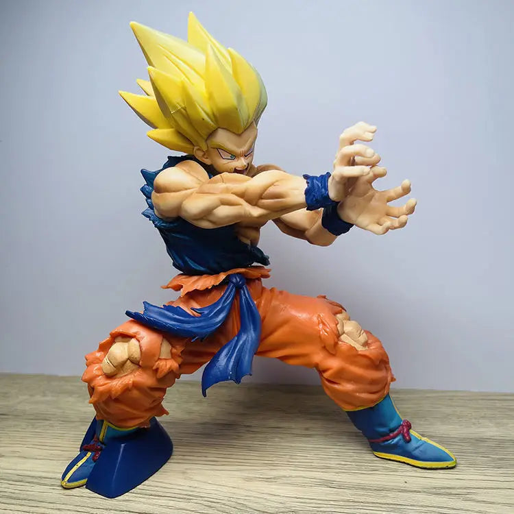 Dragon Ball Z Son Goku Battle Damage Shockwave Manga Statue Pvc Action Figurine Collectible Model Doll Toys Gift