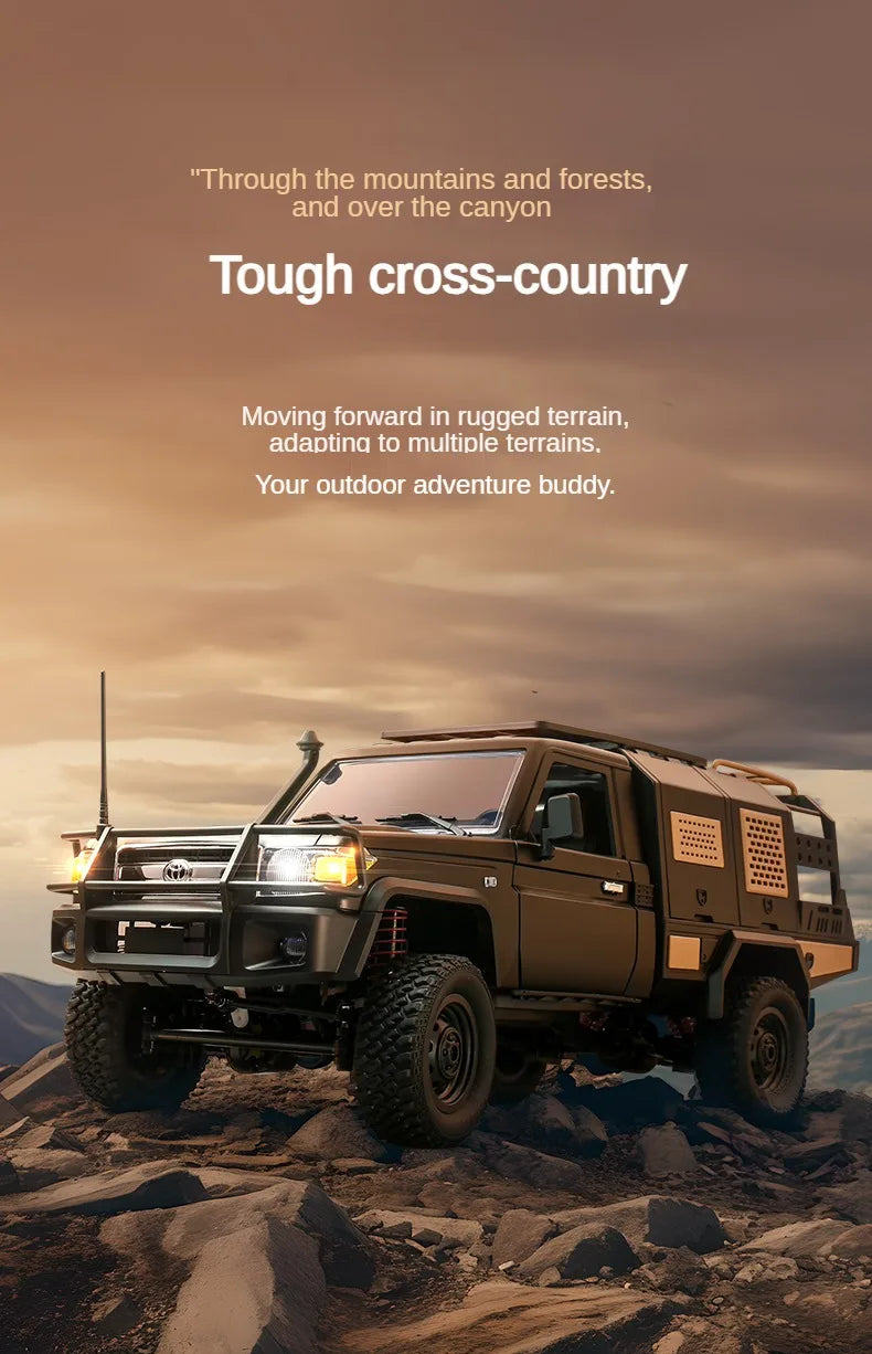 4WD Full Scale RC Pickup Short Truck 2.4G Remote Control Climbing Off-road Car Toys for Kids Christmas Gift