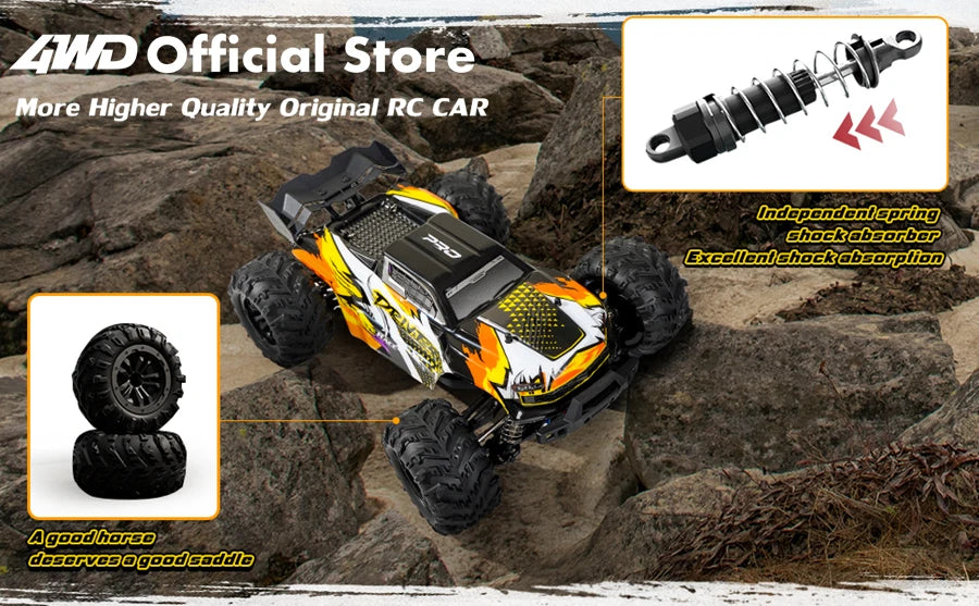 4WD 1:16 80KM/H Super Brushless 50KM/H Brushed RC Car 4x4 Off Road High Speed Drift Racing Truck Toy Kids Adults
