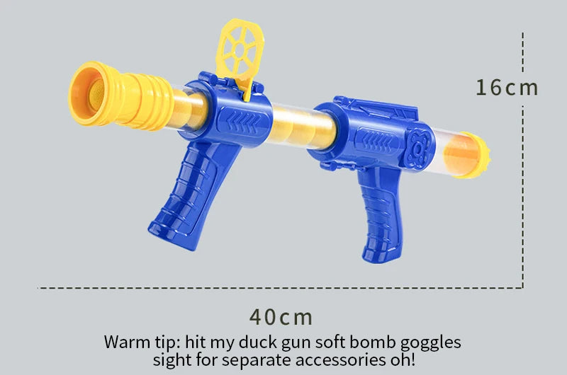 Hungry Shooting Duck Toys Air-powered Gun Soft Bullet Ball With Light Electronic Scoring Games for Kids