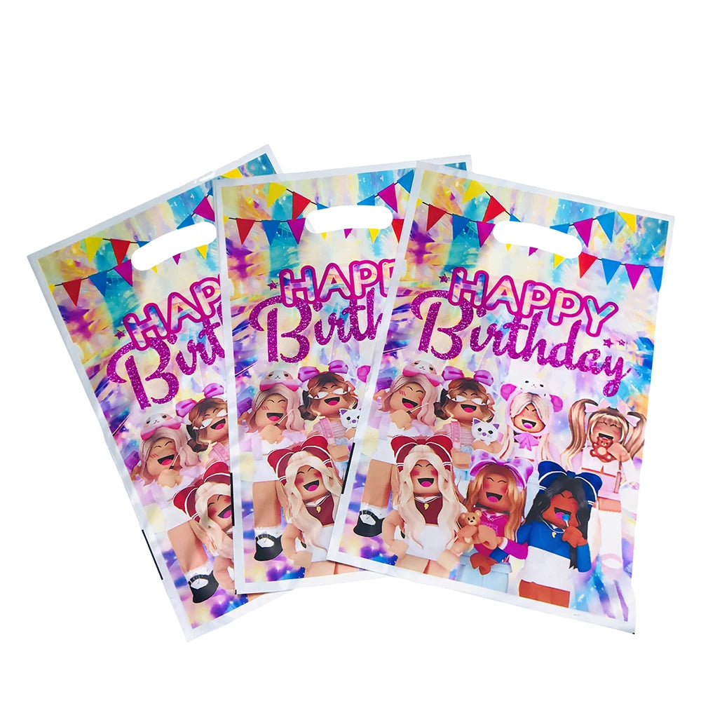 10/20/30Pcs k pop demon hunters theme birthday party Gift Candy Bag Loot Bag for Kids Birthday K pop Goody Bags Baby Shower