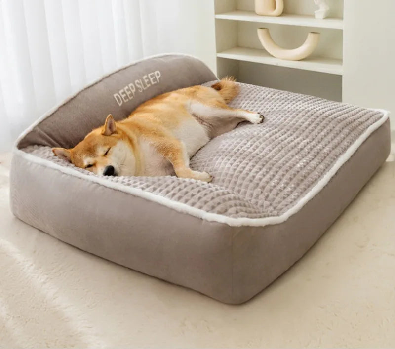 Dog Cat House Warm Thick Shape Plush Cushion Pet Washable Soft Dog Beds Mats