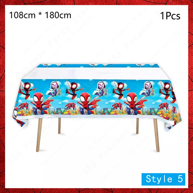 Spiderman Birthday Party Decorations Disposable Tableware Plate Cup Napkins Bags Supplies Set