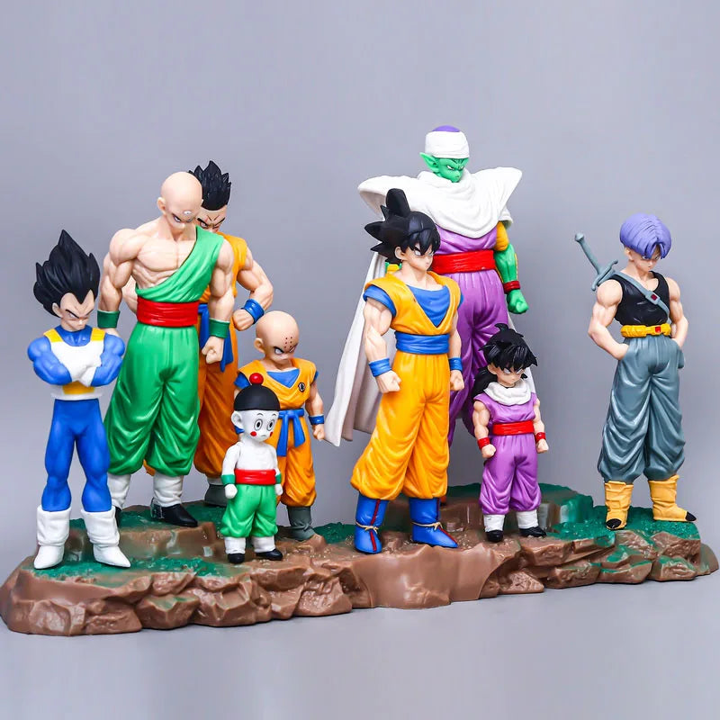 Anime Dragon Ball Kids Krillin Son Gohan Trunks Action Figures PVC Model Collection Desktop Decoration Toys