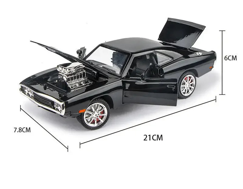 1:24 Dodge Charger Alloy Muscle Car Model Die-cast Vehicles Sports Car Model Simulation Sound And Light
