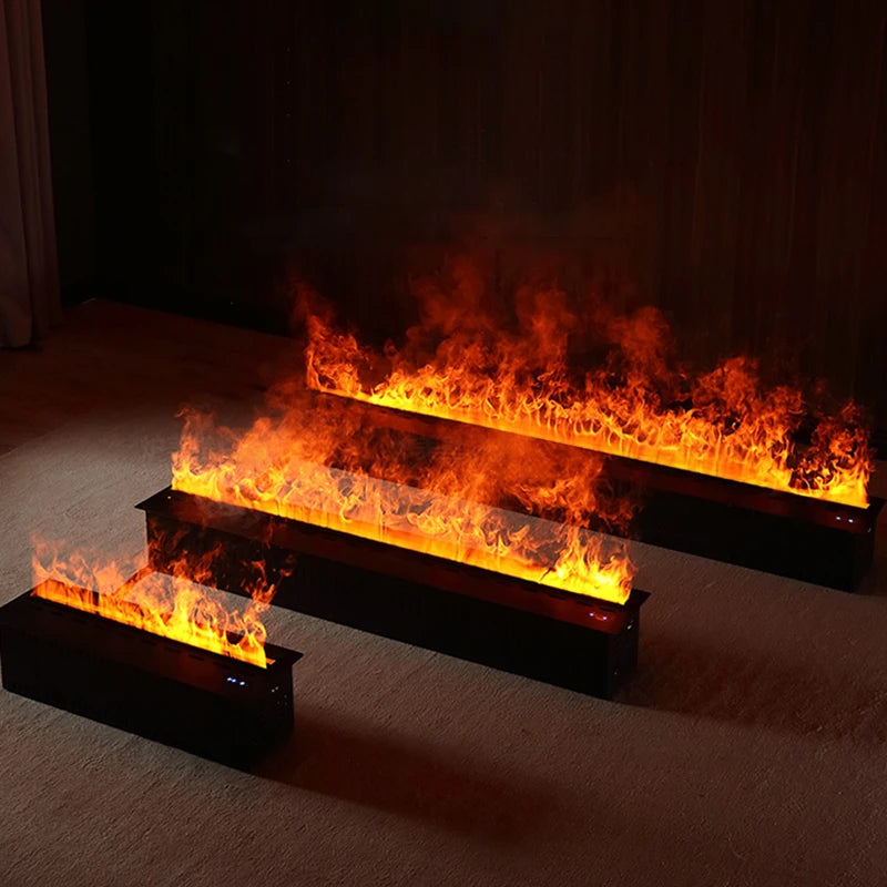 3D Water Electric Fireplace Mist Embedded Remote Control APP Interior Decoration