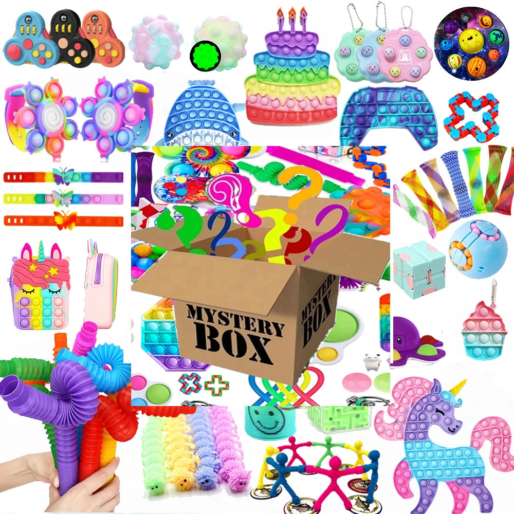 Random Mystery Fidget Toys Bag Pack for Kids Sensory Toys Stress Reliver
