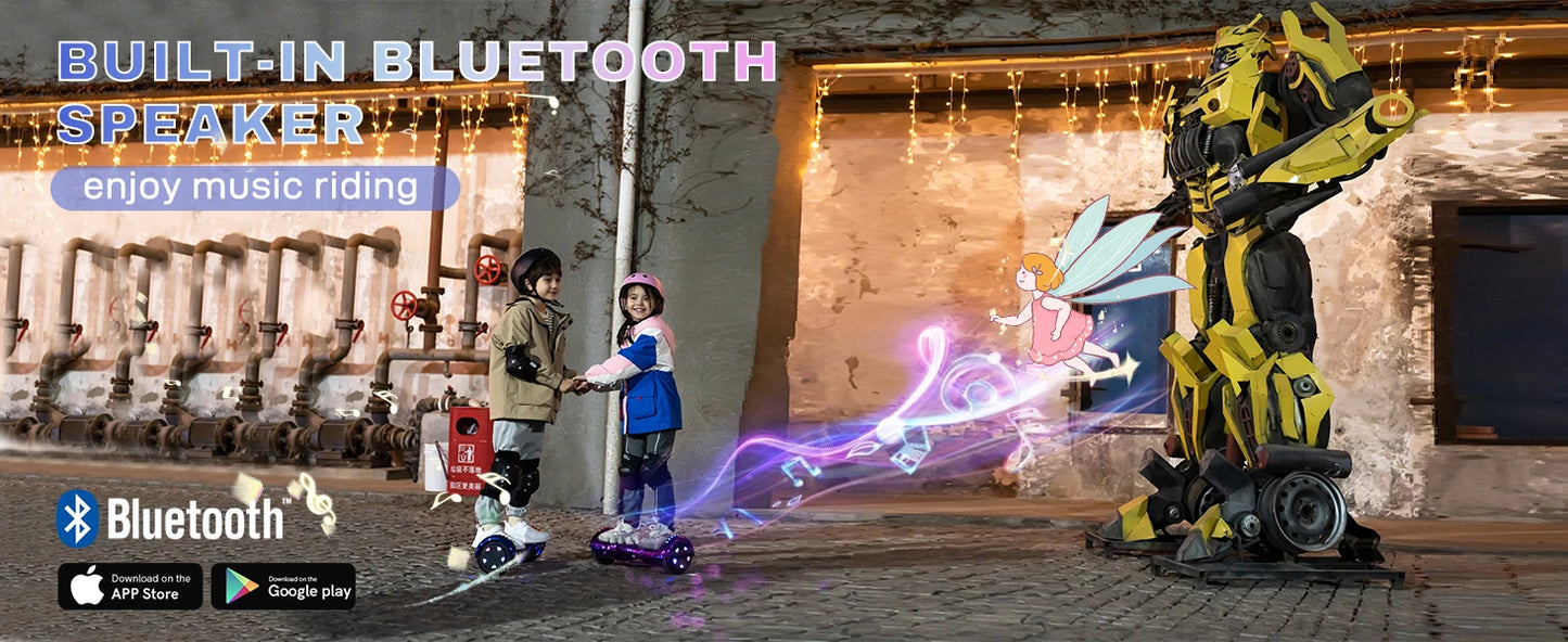 RCB Kids Hoverboard 6.5 Inch Self Balancing Electric Scooter 2 Wheel with Speaker LED Lights