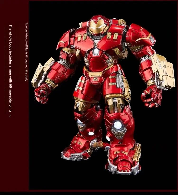 Comicave Iron Man MK44 Hulk Buster, Alloy Material, 29cm in Height, LED Articulated Figure, Collectible Model