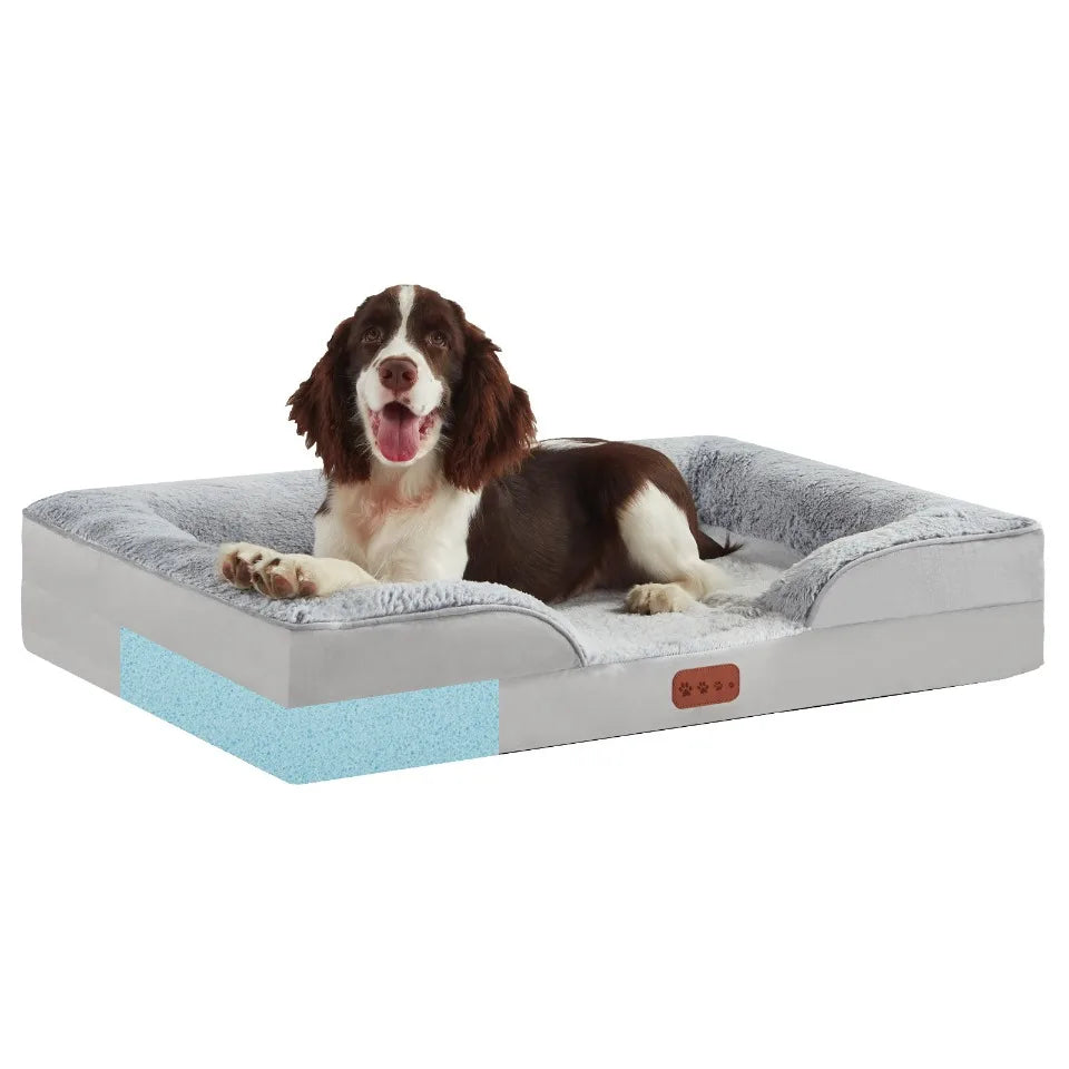 4 Seasons Large Dog Pet Bed Removable Memory Foam Mattress House for Medium Large Small Pets Sofa Support for Joint Pain Relief