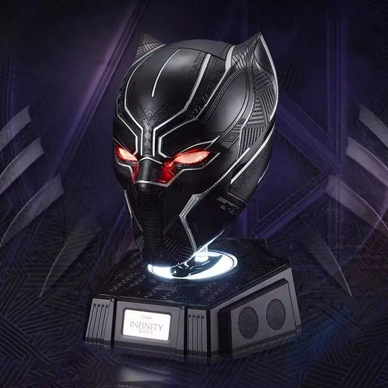 Black Panther Helmet 1:1 Wearable - Avengers Cosplay Mask, LED Series Base Set, Collectible Model Gift