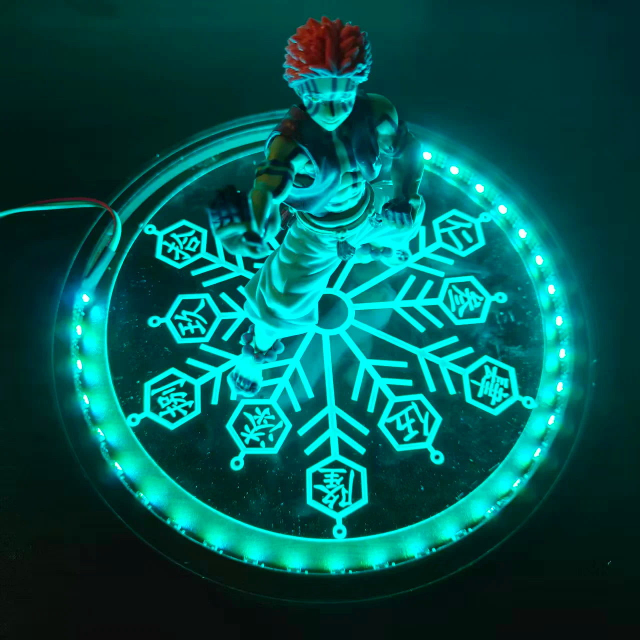 Demon Slayer Infinity Castle Anime Akaza Compass Needle Skill Action Figures & Lamp DIY Collection