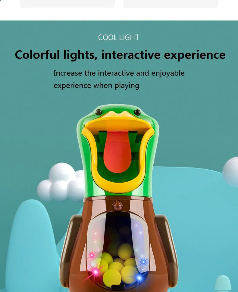 Hungry Shooting Duck Toys Air-powered Gun Soft Bullet Ball With Light Electronic Scoring Games for Kids