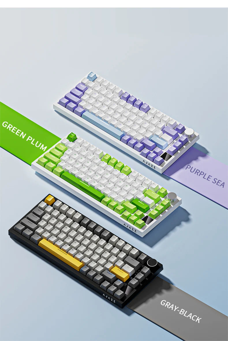 Pro Gaming Mechanical Keyboard Bluetooth 5.1/Wireless/C-Wired Customised Keyboard with Knob Hot Swapping Gasket