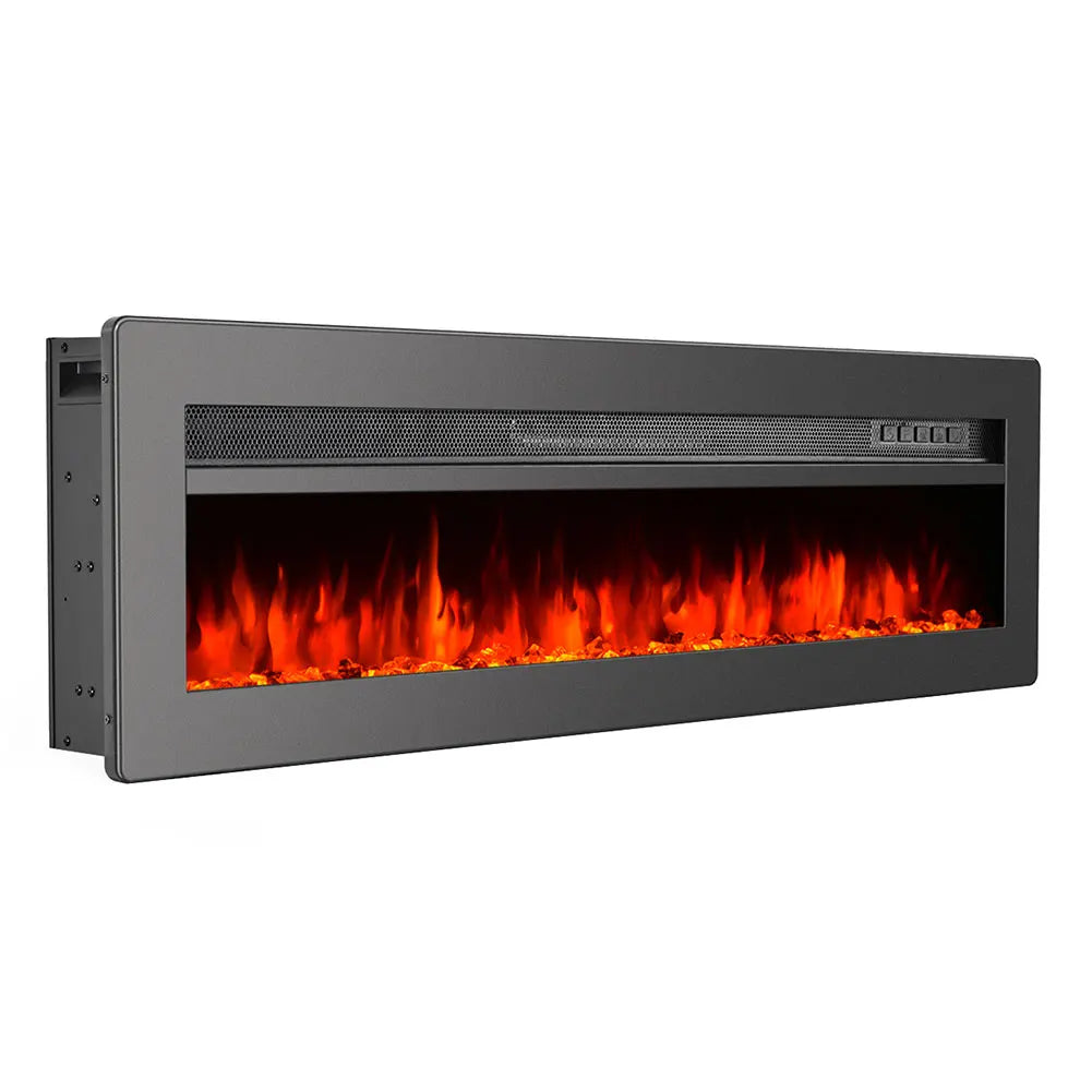 LED Electric Wall Fireplace 9 Flame Colours with Freestanding Leg, Black 40inch