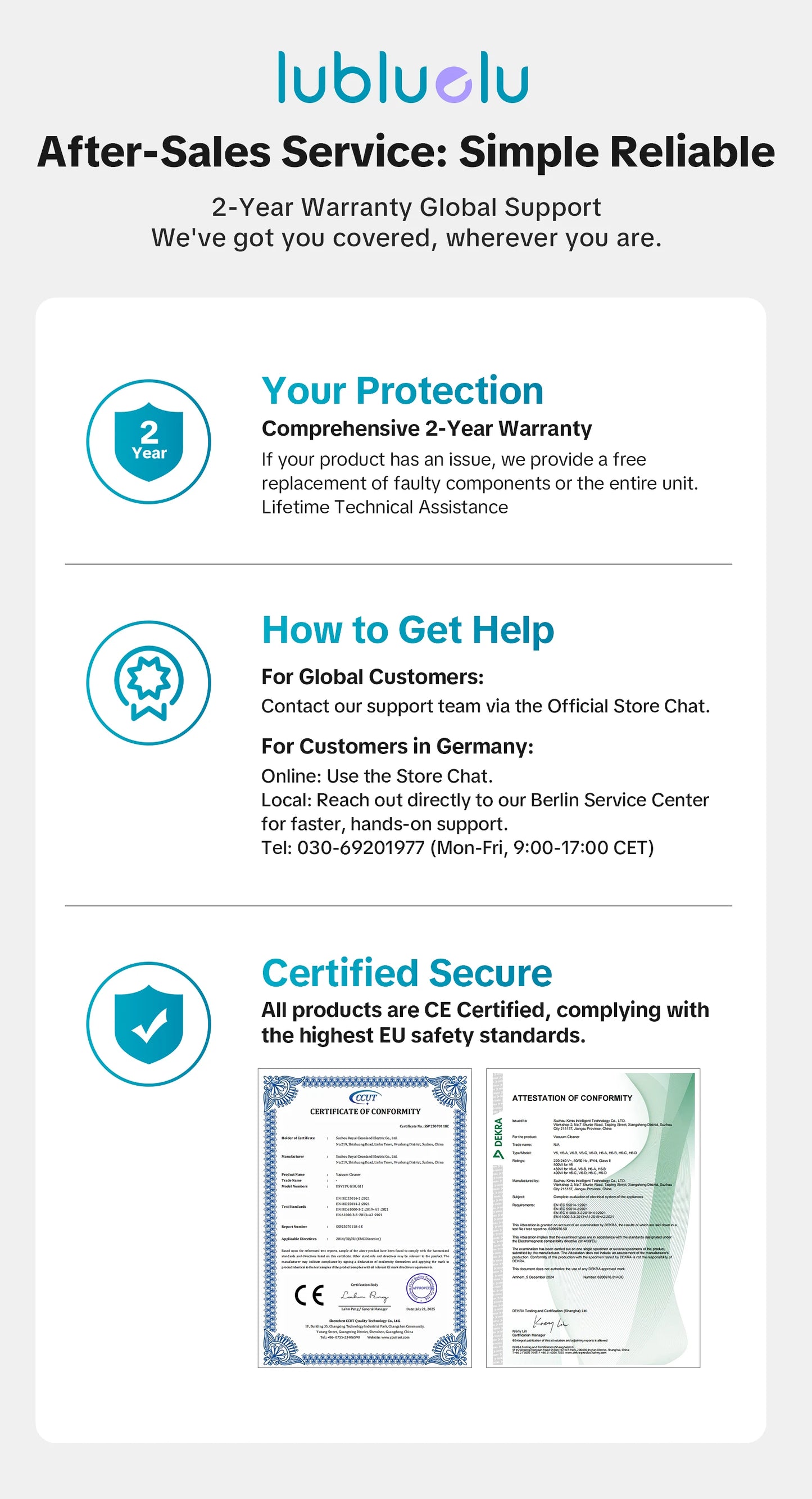 Lubluelu V8 800W Hot Water Carpet Cleaner  60°C Deep Clean Pet Stains 15kPa Strong Suction 5M Long Power Cord 1.75L Tank