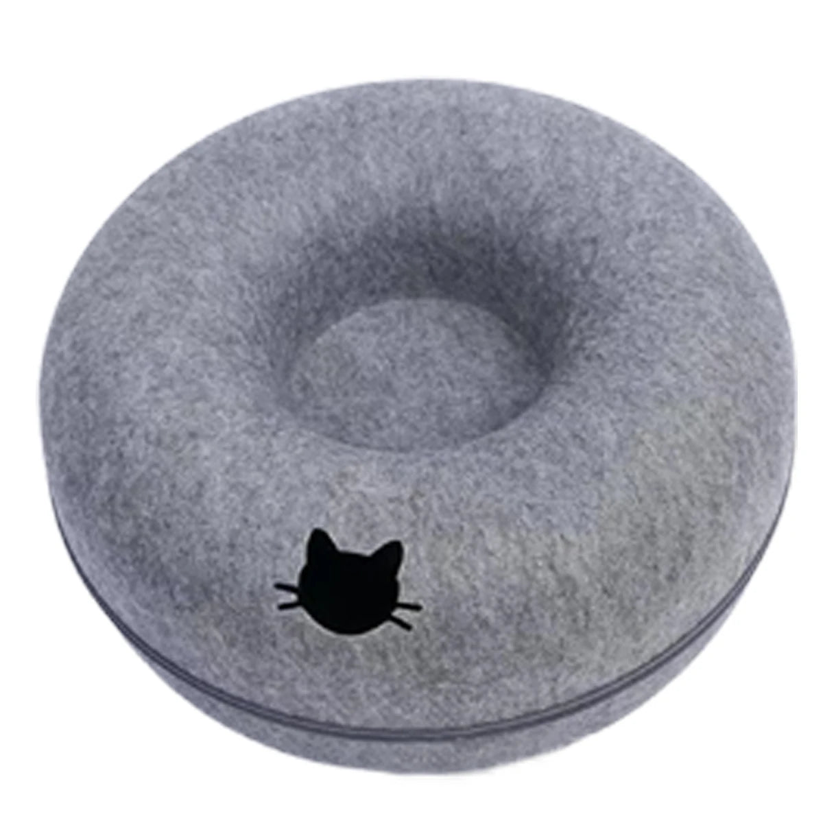 Interactive Round Small Cat Tunnel Nest Felt Kittens Bed House Scratcher