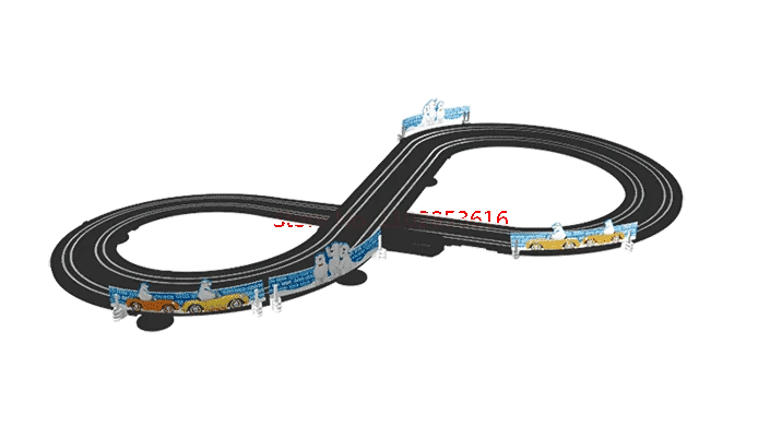 Electric Railway Track Set Double Remote Control Car Racing Track Autorama Circuit Toy For Children Gift