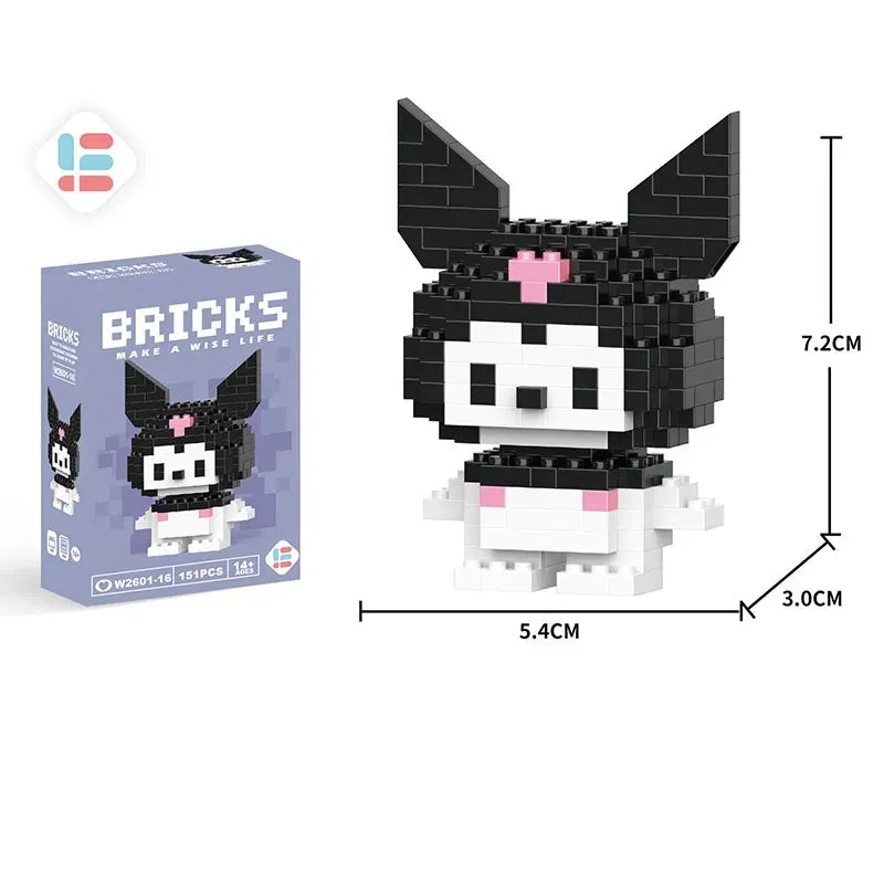 Disney LiLo Stitch Toys Building Blocks Pokeman Pikechu lega Anime Cartoon Character Model