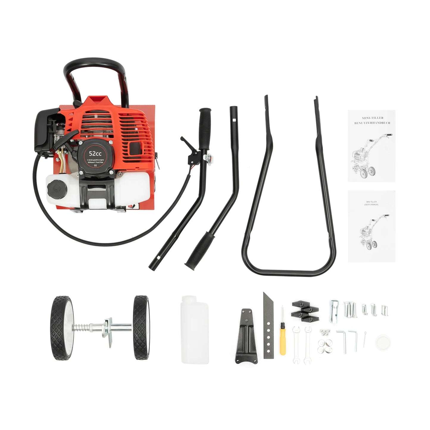 Powerful 52CC 1700W Garden Gasoline Tiller Cultivator Loosening Soil Machine