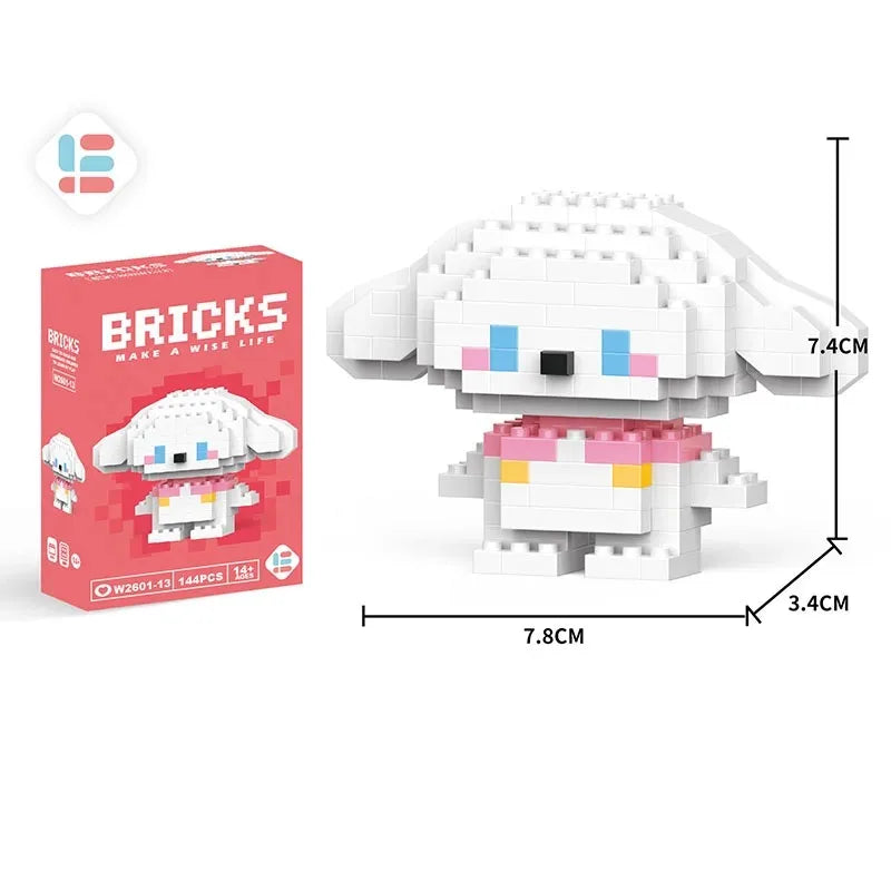 Disney LiLo Stitch Toys Building Blocks Pokeman Pikechu lega Anime Cartoon Character Model