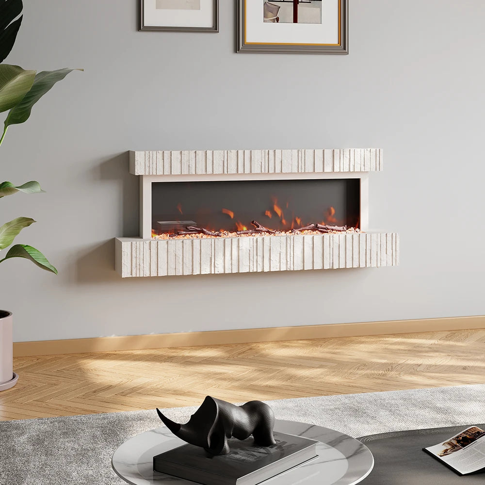 Wall Mounted Electric Fireplace with Remote Control Home Decoration for Living Room