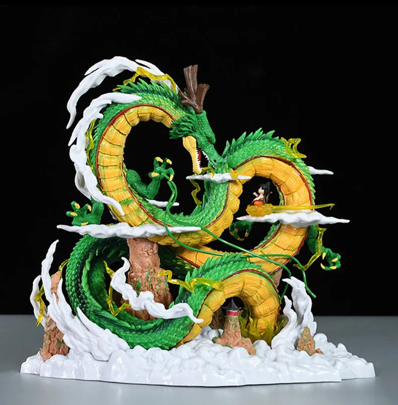 24cm Dragon Ball Anime Figure Shenron Figure Goku And Shenron Figurine Model Pvc Doll Collection Toy