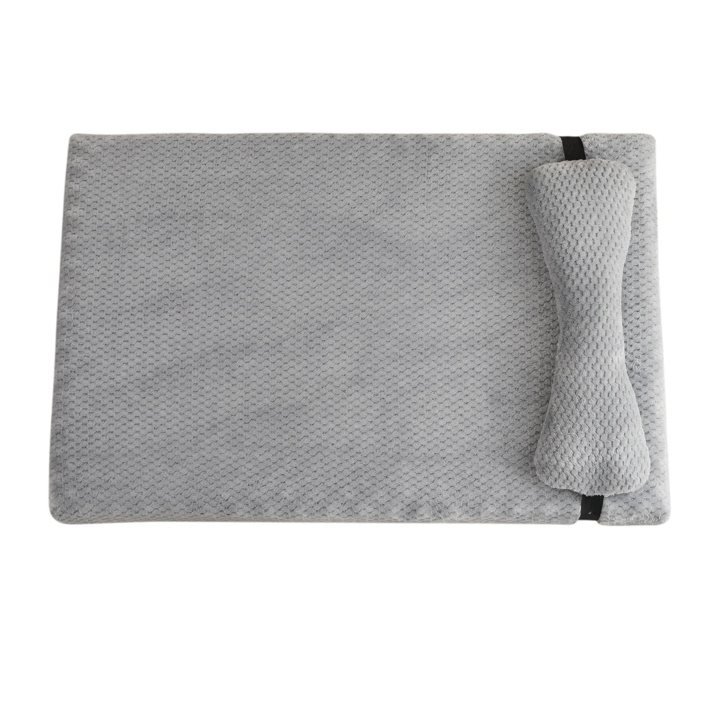 Warm Calming Bed with Pillow Fluffy Plush Mat, Removable Washable Cover for Large Medium Small Dogs and Cats