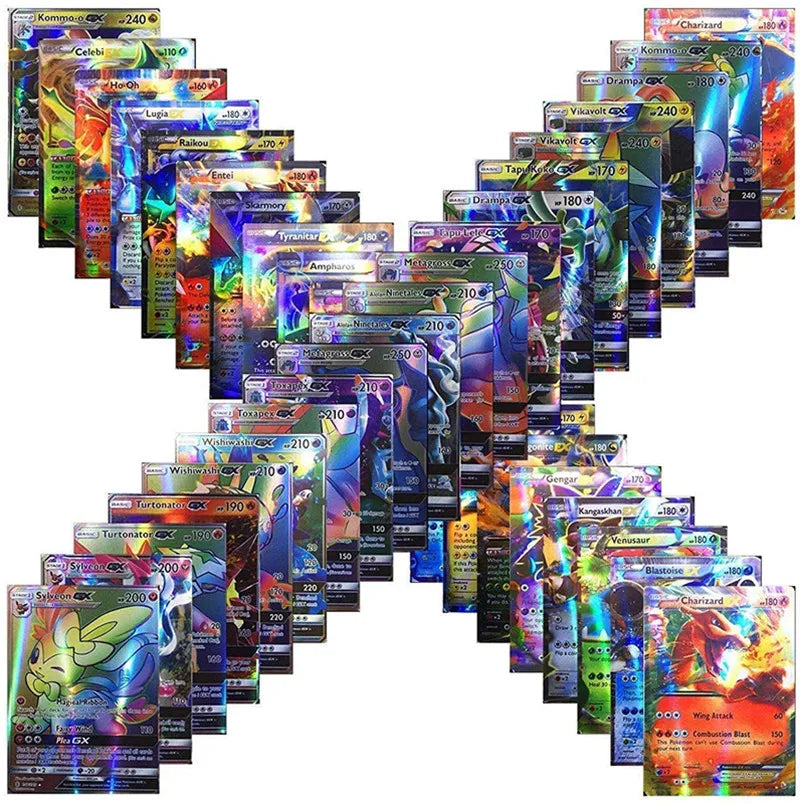 20Pcs English Pokemon Cards GX Tag Team Vmax EX Mega Shining Game Battle Trading Collection Cards