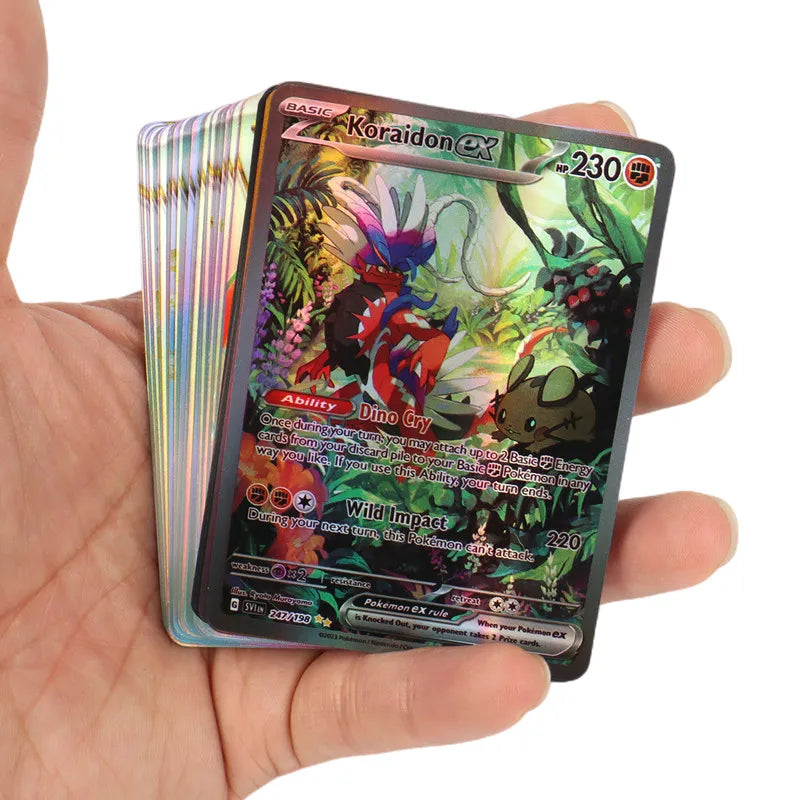 New Holographic Pokemon Cards Scarlet Violet 80Vmax 20EX English Letter Pokemon Trading Card