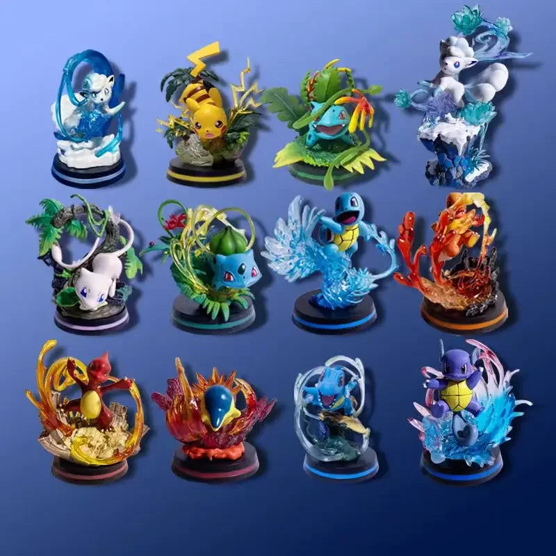 Pokemon Anime Figure Vulpix Scenes Version Figurine Toys PVC Model Mystery Box Gift