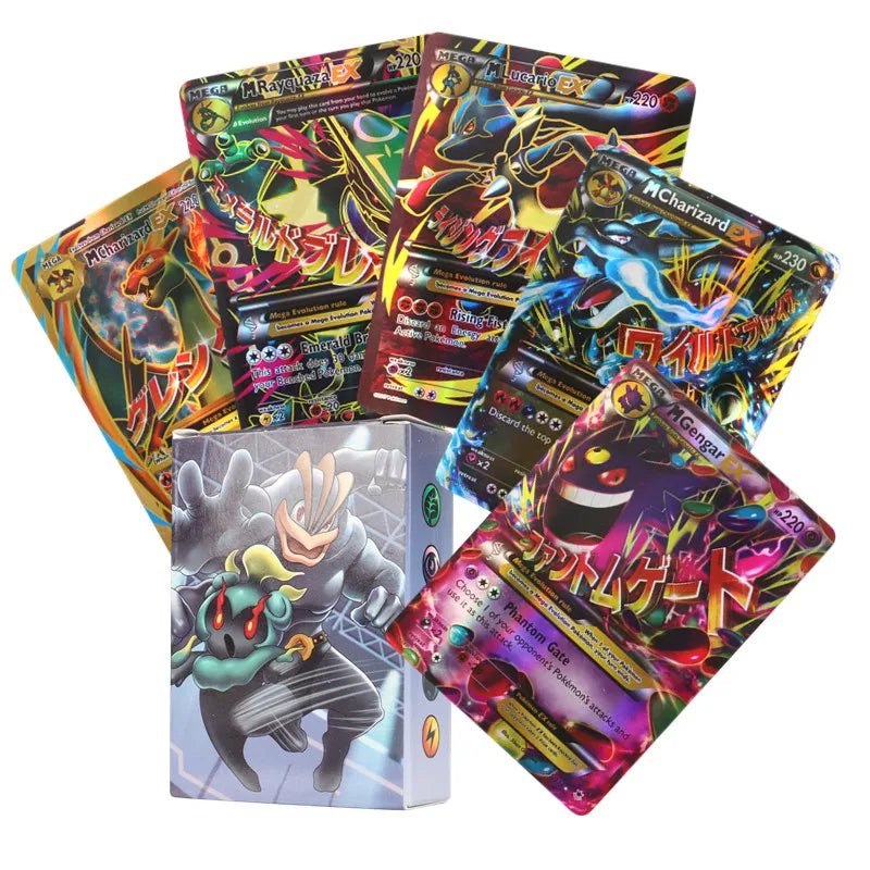 60/100Pcs English Pokemon Card 1996 Year Shining Charizard Pikachu Mewtwo trade Card Kids Pokemon Toy