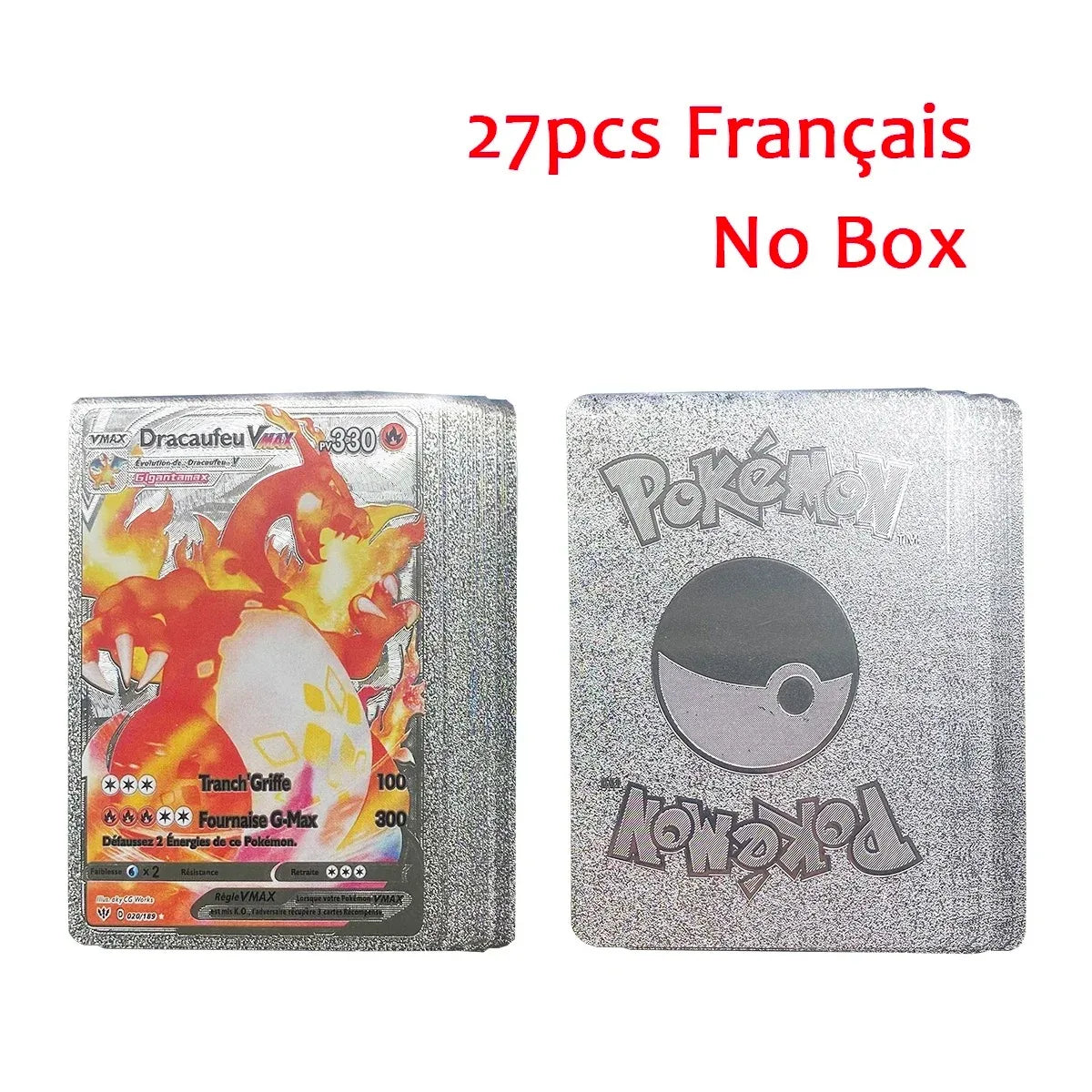 10-55Pcs Pokemon Gold Foil Cards Golden Letters English Spanish French German Game Card Metalicas Charizard Vmax Gx Series