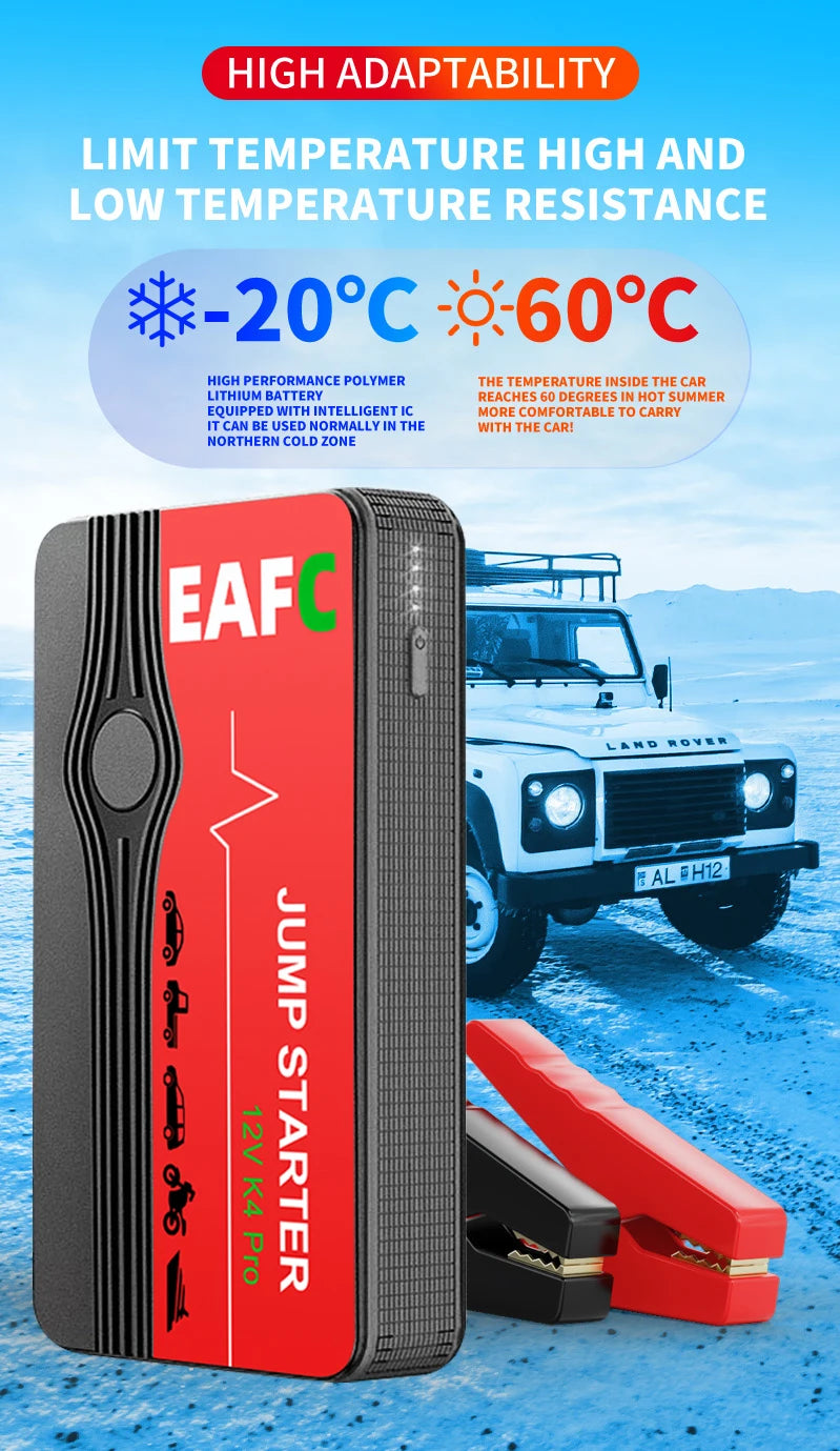 12V Car Jump Starter 600A-2000A Car Battery Starter Booster Emergency Start Portable Power Bank
