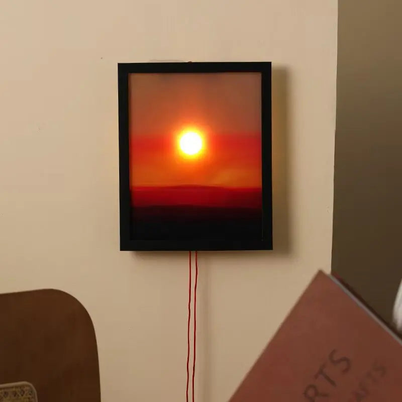 Kinetic Sunrise Sunset Wall Lamp Adjustable Dual Pull Ropes Night Light Moves With The Sun Bedroom Decorative Wall Light Gift