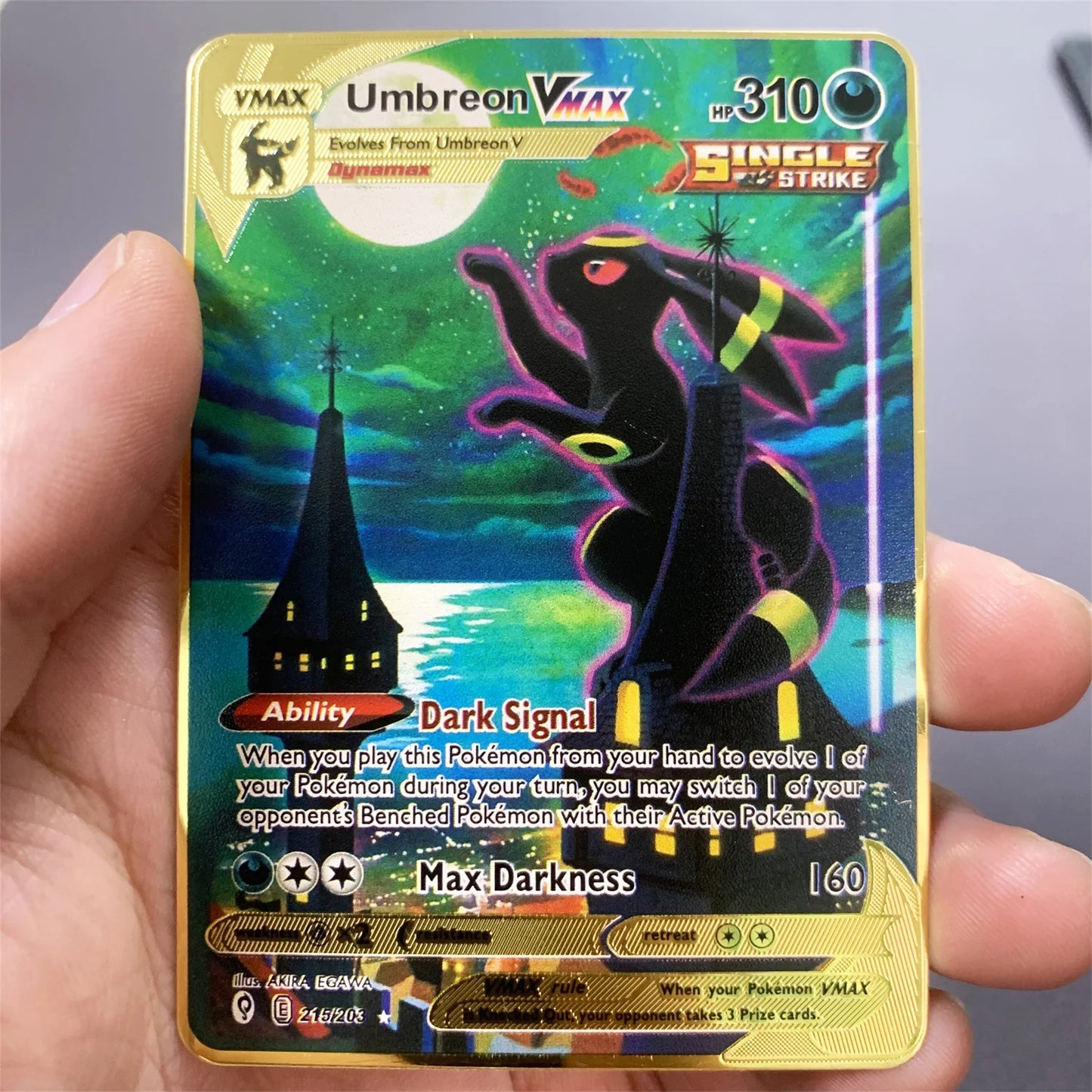 10000 Arceus Vmax DIY Golden Pokemon Metal Cards English in Iron Pokmo Letters Collection Card